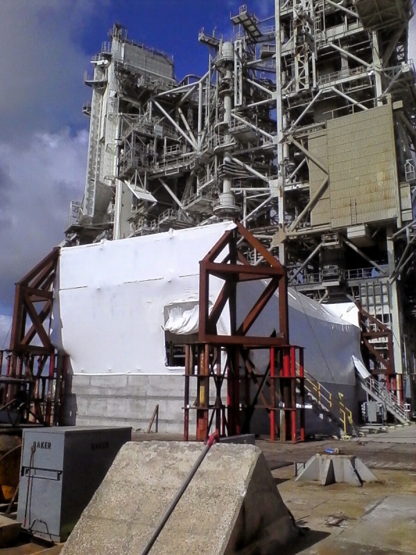 Space Shuttle Launch Pad Shrink Wrapped